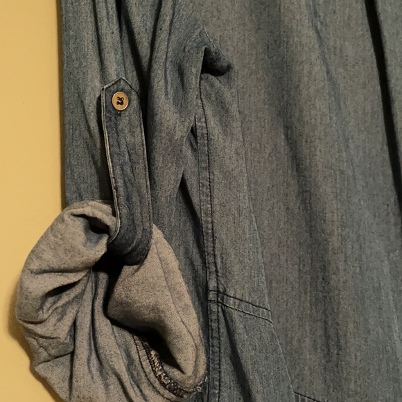 Karlie high low chambray button down - Picture 4 of 7